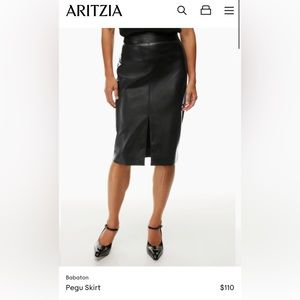 Babaton Vegan Leather Pencil Skirt